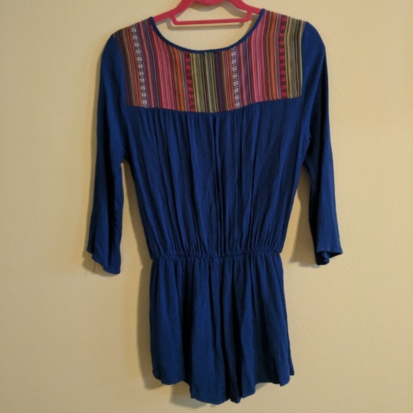 💲Long Sleeve Tribal Romper/Cover-up - Picture 2 of 3